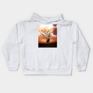 Sunset Deer Kids Hoodie